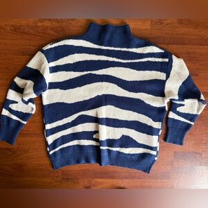 THML Navy and Cream Sweater